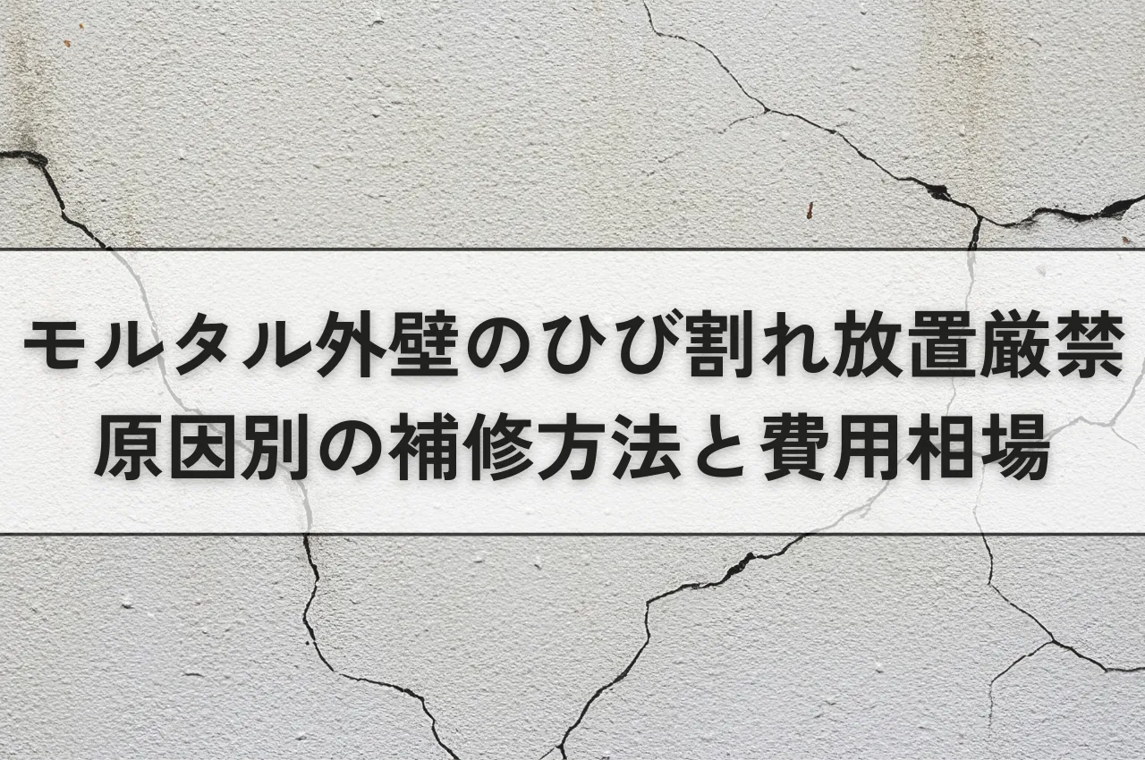 モルタル外壁のひび割れは放置厳禁！原因別の補修方法と費用相場を解説