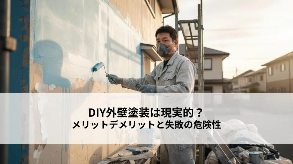DIY外壁塗装は現実的？メリットデメリットと失敗の危険性とは