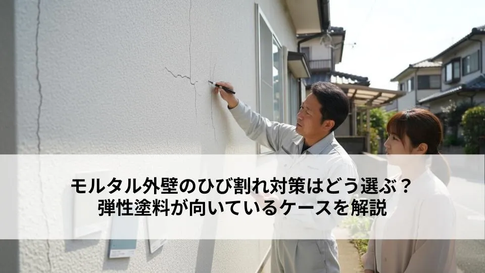 モルタル外壁のひび割れ対策はどう選ぶ？弾性塗料が向いているケースを解説