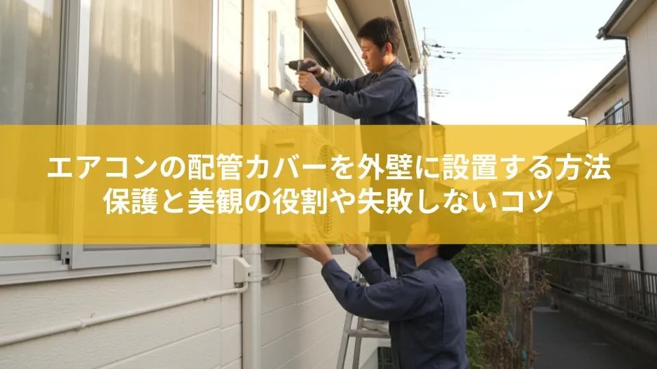 エアコンの配管カバーを外壁に設置する方法とは？保護と美観の役割や失敗しないコツを解説！
