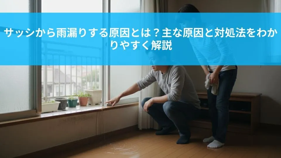 サッシから雨漏りする原因とは？主な原因と対処法をわかりやすく解説