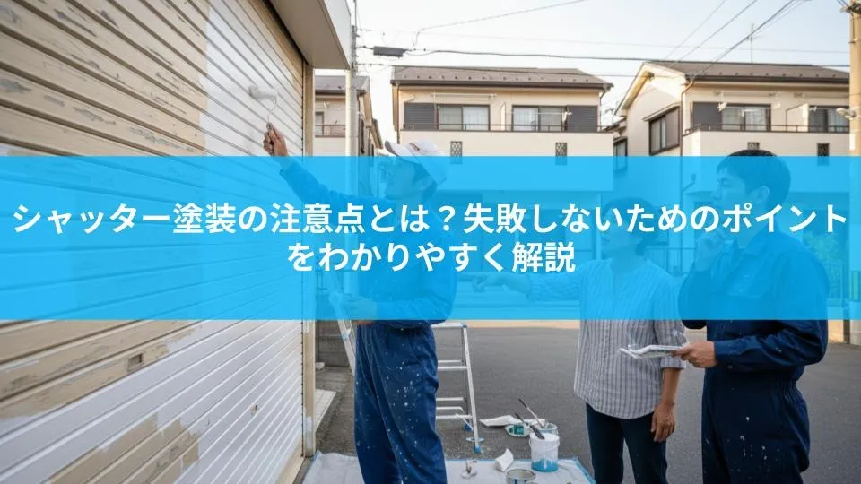 シャッター塗装の注意点とは？失敗しないためのポイントをわかりやすく解説