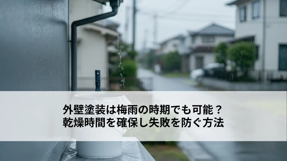 外壁塗装は梅雨の時期でも可能？乾燥時間を確保し失敗を防ぐ方法