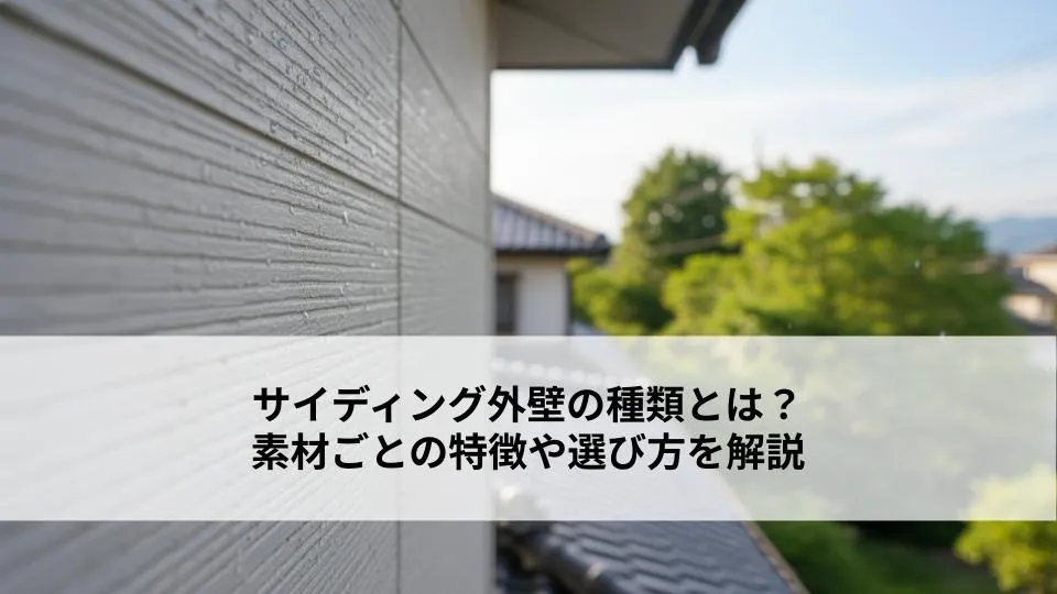 サイディング外壁の種類とは？素材ごとの特徴や選び方を解説