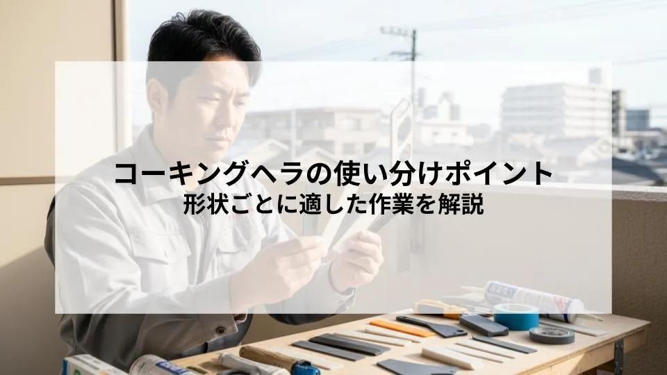 コーキングヘラの使い分けのポイントとは？形状別の適した作業を解説
