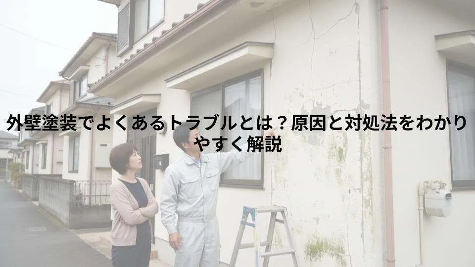 外壁塗装でよくあるトラブルとは？原因と対処法をわかりやすく解説