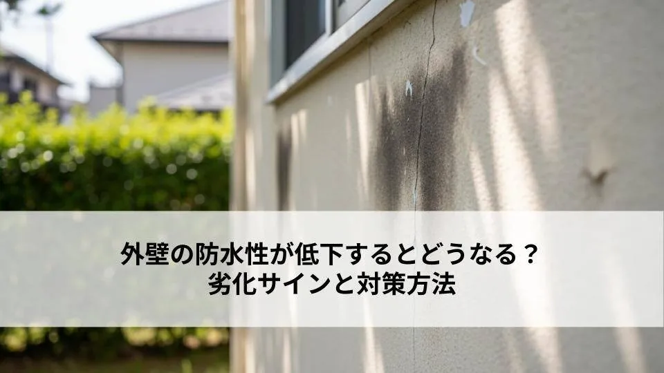 外壁の防水性が低下するとどうなる？劣化サインと対策方法