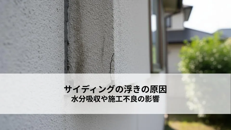 サイディングの浮きが発生する原因とは？水分吸収や施工不良の影響を解説
