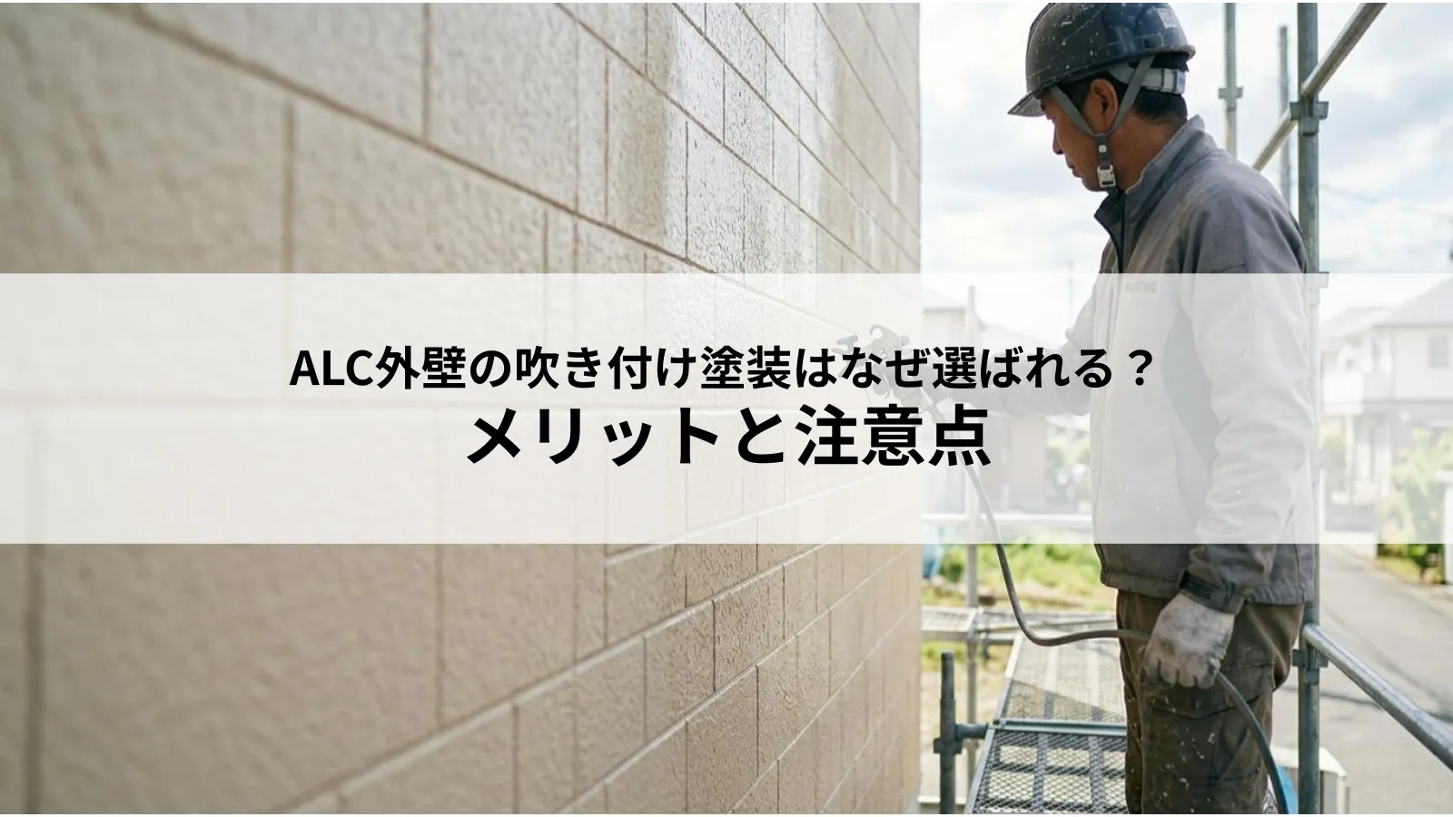 ALC外壁の吹き付け塗装はなぜ選ばれる?メリットと注意点