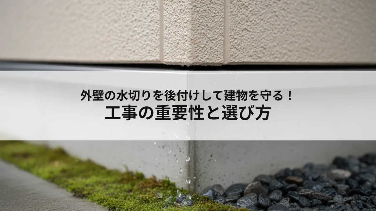 外壁の水切りを後付けして建物を守る！工事の重要性と選び方